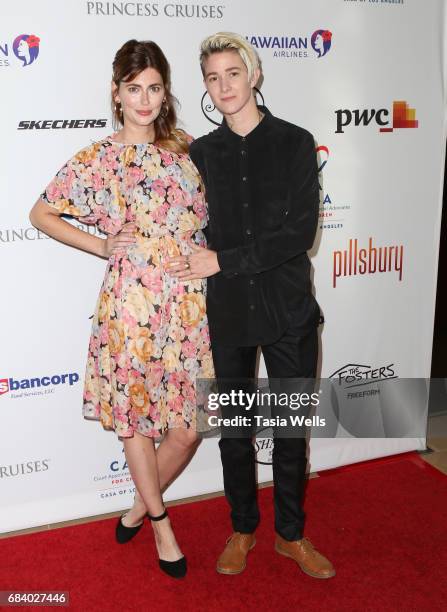 Actress Diora Baird and comedia Mav Viola attend the 2017 CASA of Los Angeles Evening to Foster Dreams Gala at The Beverly Hilton Hotel on May 16,...