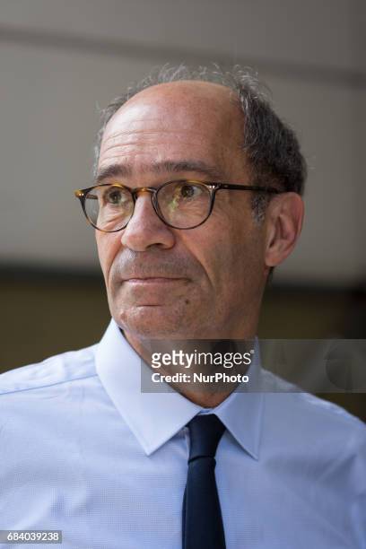 Eric Woerth in Paris, France, on May 16, 2017 for a LR Right Wing Party meeting after French Presidential Election.