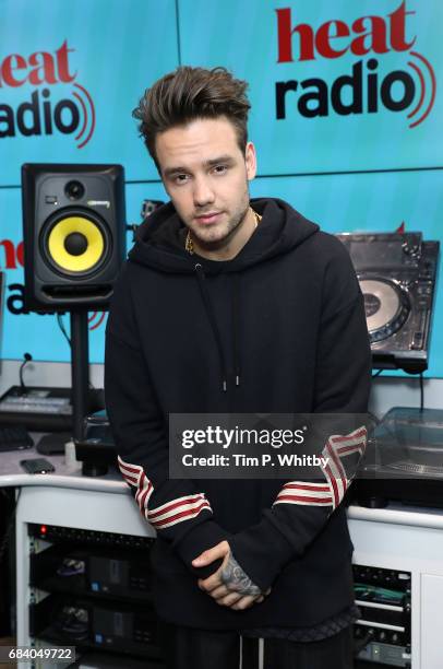 Liam Payne poses for a photo during a visit to heat Radio at Golden Sqaure on May 2, 2017 in London, England.