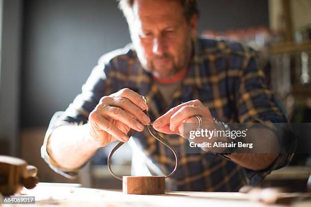 craftsman working in their workshop - jewelry making stock pictures, royalty-free photos & images