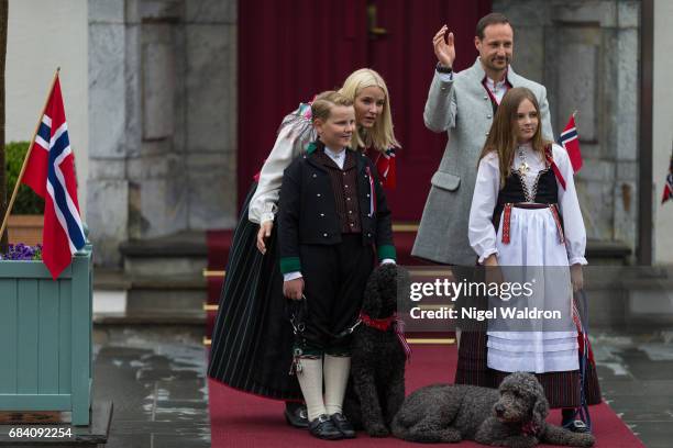 Princess Mette Marit of Norway, Prince Haakon of Norway, Prince Sverre Magnus of Norway, Princess Ingrid Alexandra of Norway during the children's...