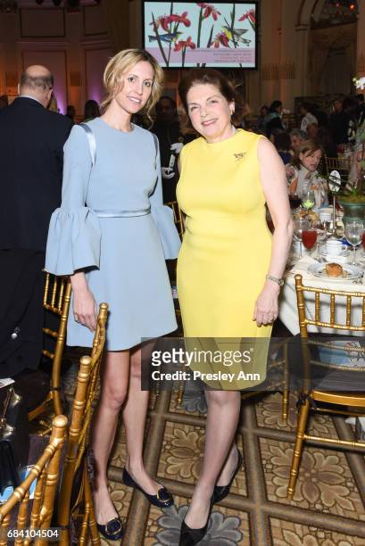 Joanna Baker de Neufville and Anne Manice attend Audubon's 14th Annual Women In Conservation Luncheon at The Plaza on May 16, 2017 in New York City.