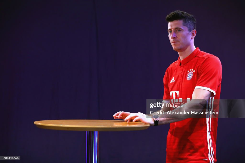 FC Bayern Muenchen Players Playing Table Top Football