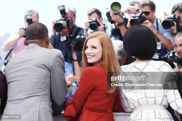 Jury members Will Smith, Jessica Chastain and Fan Bingbing attend the Jury photocall during the 70th annual Cannes Film Festival at Palais des...