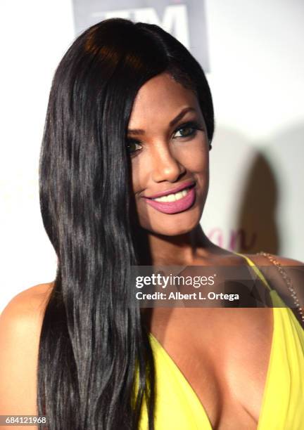 Model KD Aubert at Sai Suman's Official Hollywood Runway Fashion Show held at Sofitel Hotel on April 11, 2017 in Los Angeles, California.