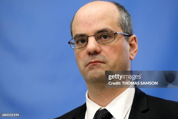 Jean-Michel Blanquer, directeur général de l'enseignement scolaire, prononce le discours de lancement de la campagne "Agir contre le harcèlement à...