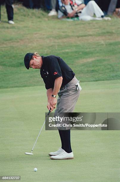 American golfer Payne Stewart pictured in action to miss the cut at the 1994 Open Championship at Turnberry Golf Resort in Scotland in July 1994.
