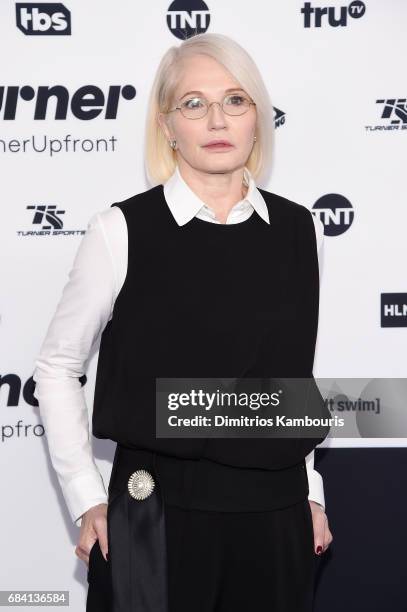 Ellen Barkin attends the Turner Upfront 2017 arrivals on the red carpet at The Theater at Madison Square Garden on May 17, 2017 in New York City....