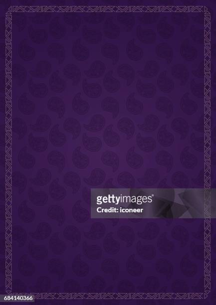 ornament border retro style rectangle lilac background - art deco border stock illustrations