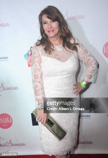 Actress Mary Apick at Sai Suman's Official Hollywood Runway Fashion Show held at Sofitel Hotel on April 11, 2017 in Los Angeles, California.
