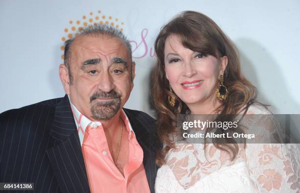 Actors Ken Davitian and Mary Apick at Sai Suman's Official Hollywood Runway Fashion Show held at Sofitel Hotel on April 11, 2017 in Los Angeles,...