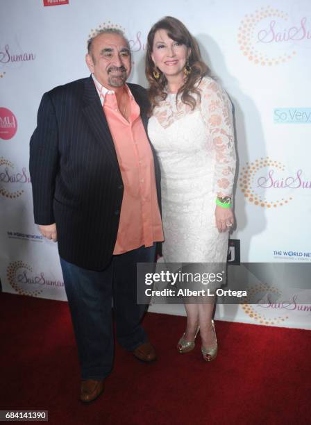 Actors Ken Davitian and Mary Apick at Sai Suman's Official Hollywood Runway Fashion Show held at Sofitel Hotel on April 11, 2017 in Los Angeles,...