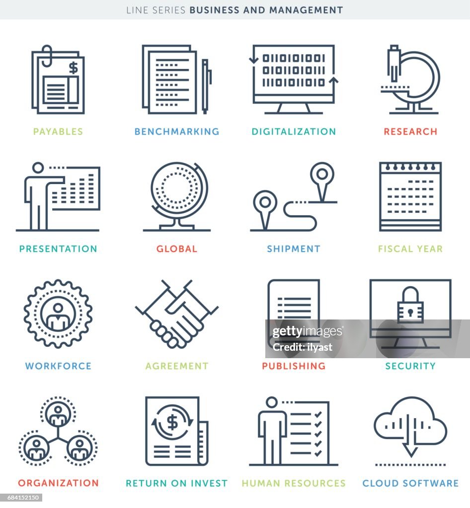 Business Management Icon Set