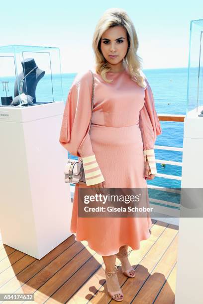 Sheikha Aisha Al Thani attends the Atelier Swarovski Lunch during the 70th annual Cannes Film Festival at Hotel du Cap-Eden-Roc on May 17, 2017 in...