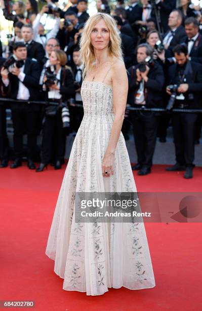 Golden camera jury president actress Sandrine Kiberlain attends the "Ismael's Ghosts " screening and Opening Gala during the 70th annual Cannes Film...