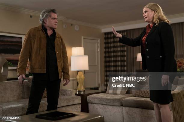 Broken Dolls" Episode 213 -- Pictured: Ray Liotta as Lt. Matt Wozniak, Anna Gunn as Julia Ayres --