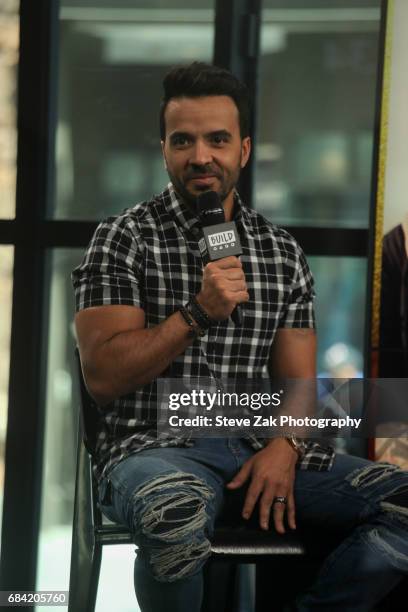 Singer Luis Fonis attends Build Series to discuss his new single "Despacito" at Build Studio on May 17, 2017 in New York City.