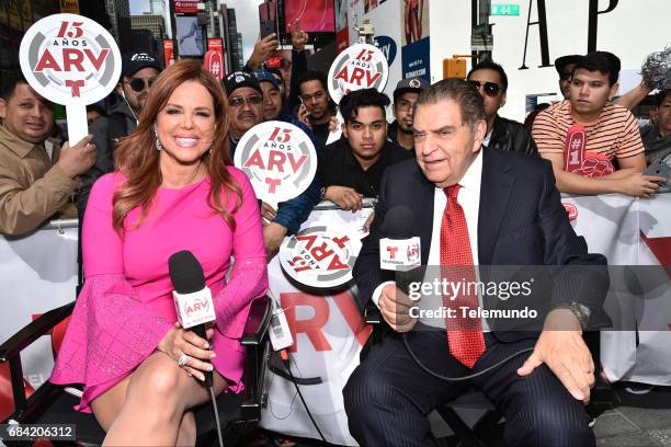 Al Rojo Vivo's Fifteenth Anniversary" -- Pictured: Maria Celeste, Don Francisco --