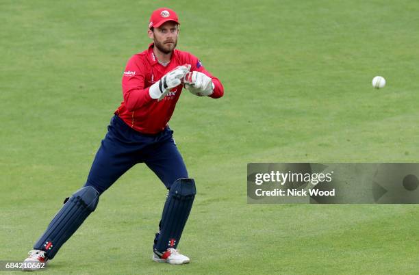 James Foster of Essex prepares for the Kent innings during the Royal London One-Day Cup between Kent and Essex at the Spitfire Ground on May 17, 2017...