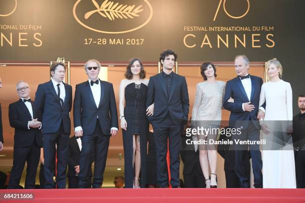 Director of the Cannes Film Festival Thierry Fremaux, Mathieu Amalric, director Arnaud Desplechin, Marion Cotillard, Louis Garrel, Charlotte...
