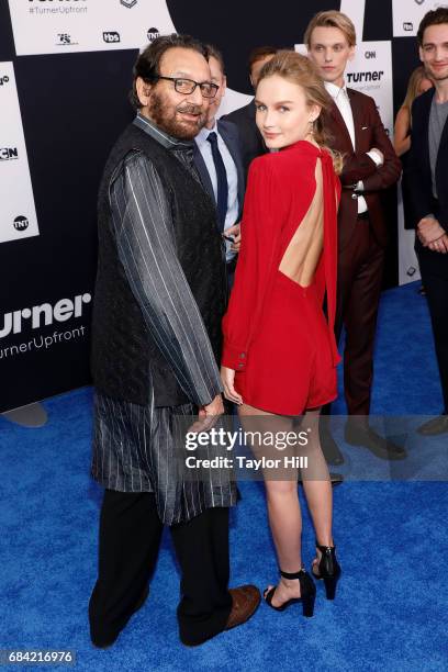 Shekhar Kapur and Olivia DeJonge attend the 2017 Turner Upfront at Madison Square Garden on May 17, 2017 in New York City.