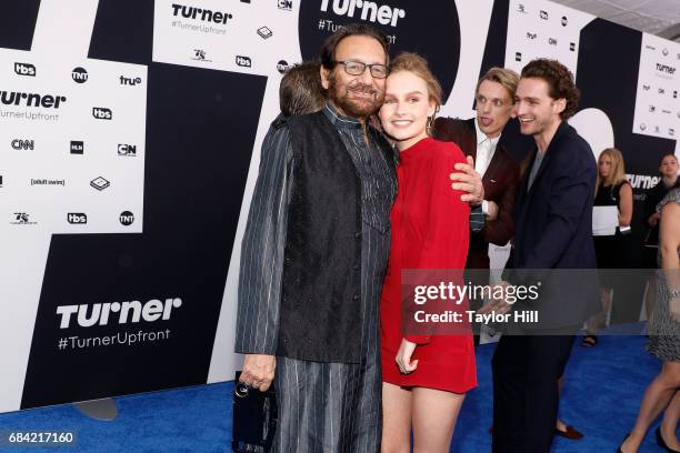 Shekhar Kapur and Olivia DeJonge attend the 2017 Turner Upfront at Madison Square Garden on May 17, 2017 in New York City.