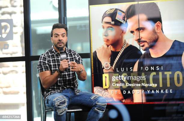 Singer Luis Fonsi attends Build to discuss his new single 'Despacito' at Build Studio on May 17, 2017 in New York City.