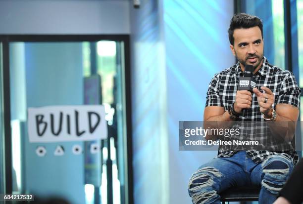 Singer Luis Fonsi attends Build to discuss his new single 'Despacito' at Build Studio on May 17, 2017 in New York City.
