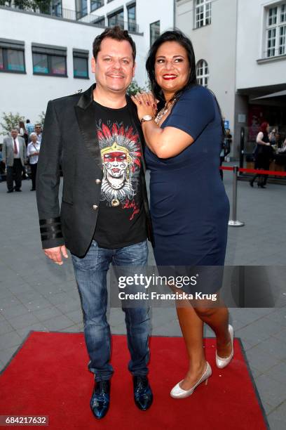 Ingo Appelt and his wife Sonja Appelt attend the 'The Addams Family' musical premiere at Admiralspalast on May 17, 2017 in Berlin, Germany.