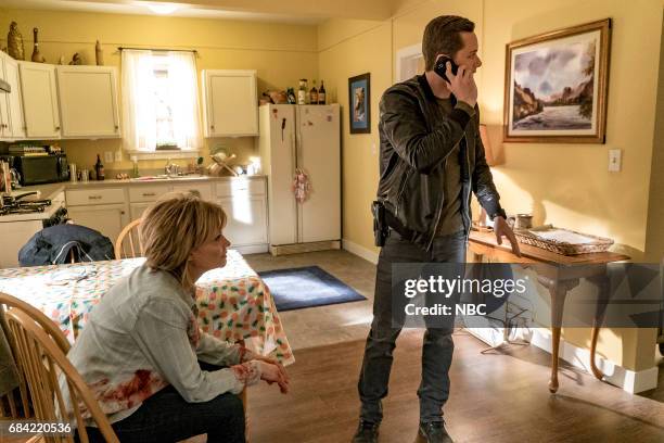 Fork In The Road" Episode 423 -- Pictured: Markie Post as Barbara "Bunny" Fletcher, Jesse Lee Soffer as Jay Halstead --