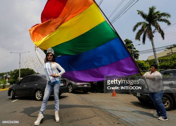 People demonstrate on International Day Against Homophobia, Transphobia and Biphobia "for a Nicaragua without discrimination" to focus on...