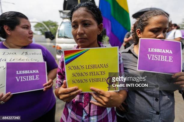 People demonstrate on International Day Against Homophobia, Transphobia and Biphobia "for a Nicaragua without discrimination" to focus on...