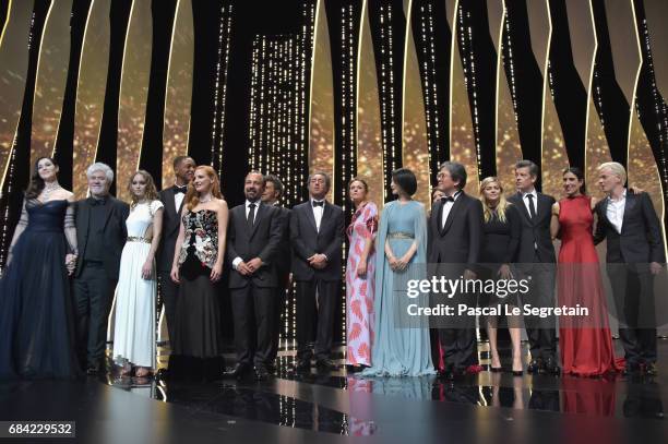 Mistress of Ceremonies Monica Bellucci, President of the jury Pedro Almodovar, model Lily-Rose Depp, jury members Will Smith and Jessica Chastain,...