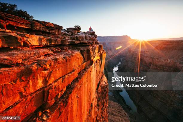 first light over toroweap point, grand canyon, usa - toroweap point stock pictures, royalty-free photos & images