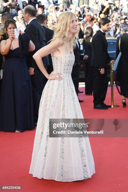 Golden camera jury president actress Sandrine Kiberlain attends the "Ismael's Ghosts " screening and Opening Gala during the 70th annual Cannes Film...