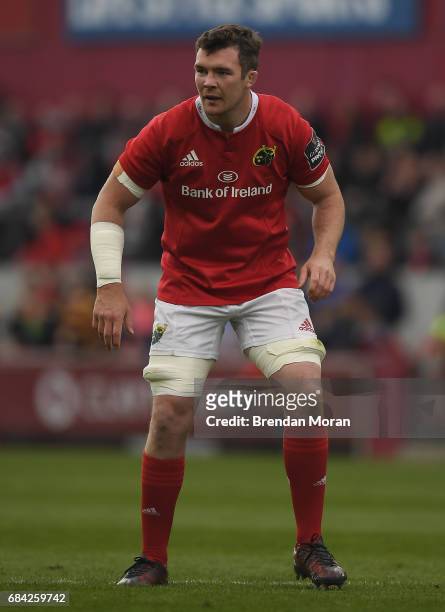 Munster , Ireland - 6 May 2017; Peter OMahony of Munster during the Guinness PRO12 Round 22 match between Munster and Connacht at Thomond Park, in...