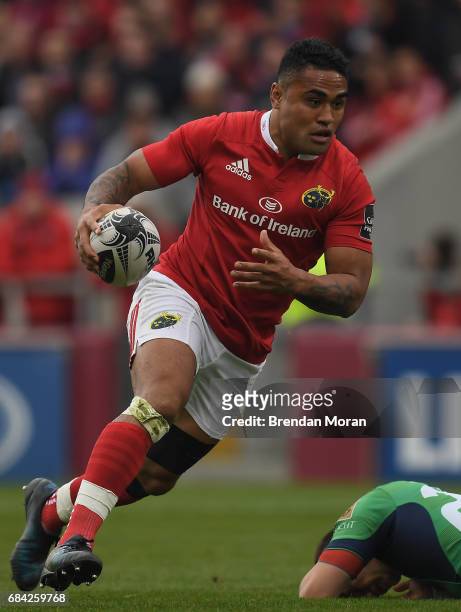 Munster , Ireland - 6 May 2017; Francis Saili of Munster during the Guinness PRO12 Round 22 match between Munster and Connacht at Thomond Park, in...