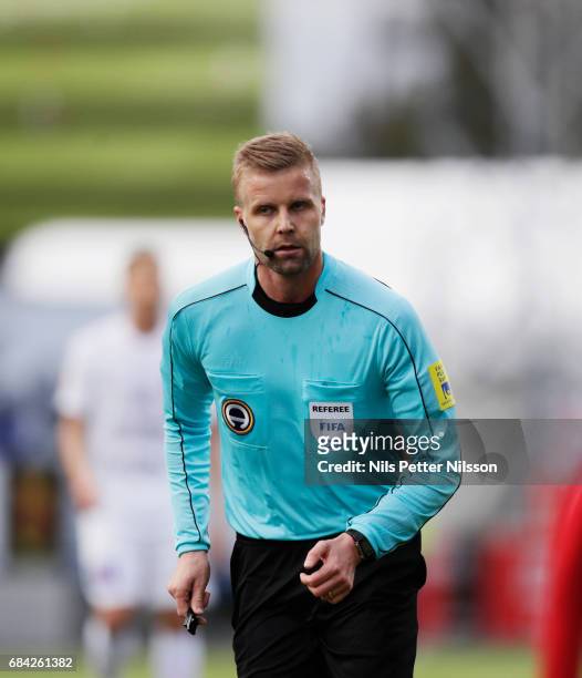 Glenn Nyberg, referee, during the Allsvenskan match between Ostersunds FK and IK Sirius FK at Jamtkraft Arena on May 17, 2017 in Ostersund, Sweden.