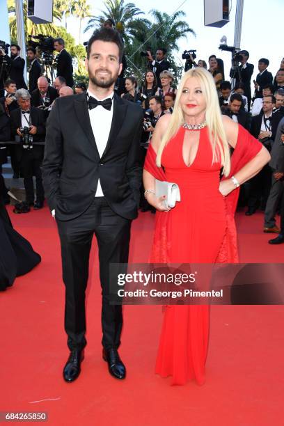 Andrea Iervolino and Lady Monika Bacardi attend the "Ismael's Ghosts " screening and Opening Gala during the 70th annual Cannes Film Festival at...