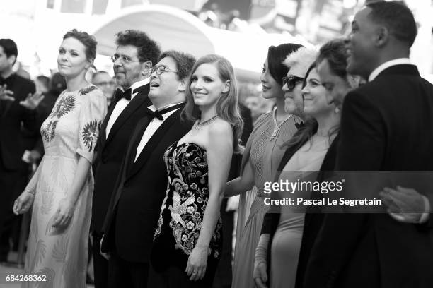 Jury members Will Smith, Paolo Sorrentino and Agnes Jaoui, President of the jury Pedro Almodovar and jury members Fan Bingbing, Jessica Chastain,...