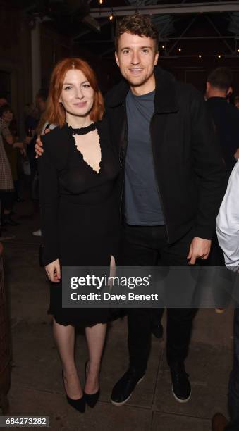 Alice Levine and Greg James attend the launch of new book "Jackson & Levine: Round To Ours" by Laura Jackson and Alice Levine at Hoxton Docks on May...