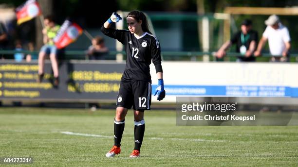 Julia Kassen of Germany is seen during the U15 girl's international friendly match between Germany and Netherlands at Getraenke Hoffmann Stadion on...