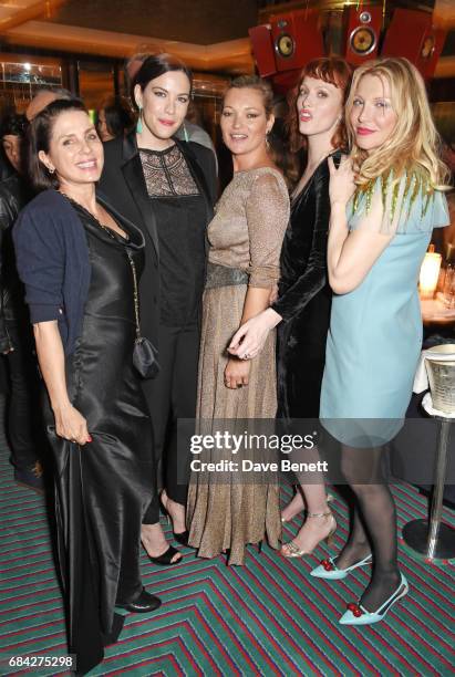 Sadie Frost, Liv Tyler, Kate Moss, Karen Elson and Courtney Love attend a private dinner celebrating the launch of the KATE MOSS X ARA VARTANIAN...
