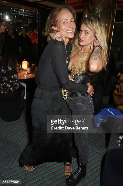 Andrea Dellal and Alice Dellal attend a private dinner celebrating the launch of the KATE MOSS X ARA VARTANIAN collection at Isabel on May 17, 2017...