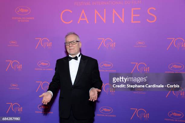 Director of the Cannes Film Festival Thierry Fremaux attends the Opening Gala Dinner during the 70th annual Cannes Film Festival at Palais des...