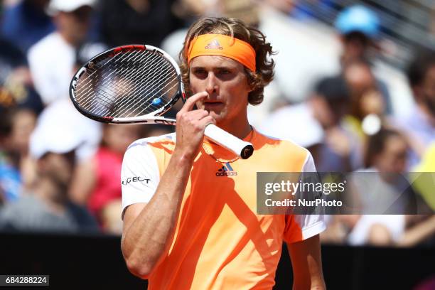 Tennis ATP Internazionali d'Italia BNL Second Round Alexander Zverev at Foro Italico in Rome, Italy on May 17, 2017.