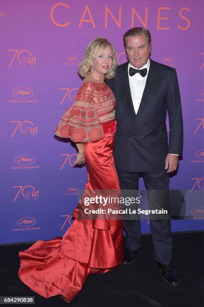 Princess Camilla of Bourbon-Two Sicilies and Prince Charles of Bourbon-Two Sicilies attend the Opening Gala Dinner during the 70th annual Cannes Film...