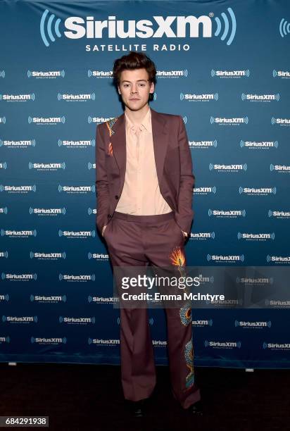 Harry Styles poses for SiriusXM from The Roxy Theatre on May 17, 2017 in West Hollywood, California.