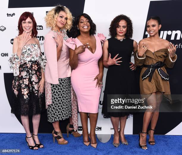 Carrie Preston, Jenn Lyon, Niecy Nash, Judy Reyes, and Karrueche Tran attend the 2017 Turner Upfront at Madison Square Garden on May 17, 2017 in New...
