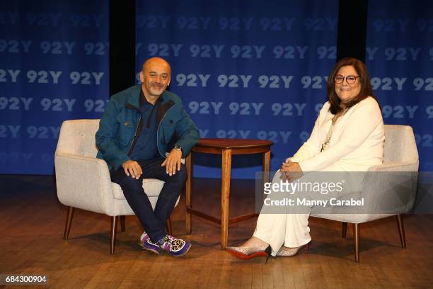 Christian Louboutin and Fern Mallis come to 92Y for Fashion Icons with Fern Mallis at 92nd Street Y on May 17, 2017 in New York City.